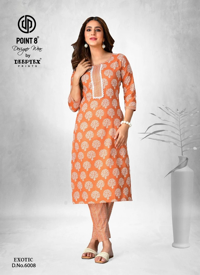 Deeptex Exotic Vol 6 Kantha Cotton Wholesale Kurti with Pant Catalog — Wholesale Kurtis, Deeptex wholesale from Surat — view 2